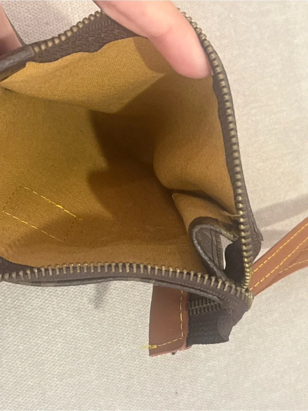 Louis Vuitton Monogram Canvas Wristlet in Brown and Tan - Picture 8 of 8